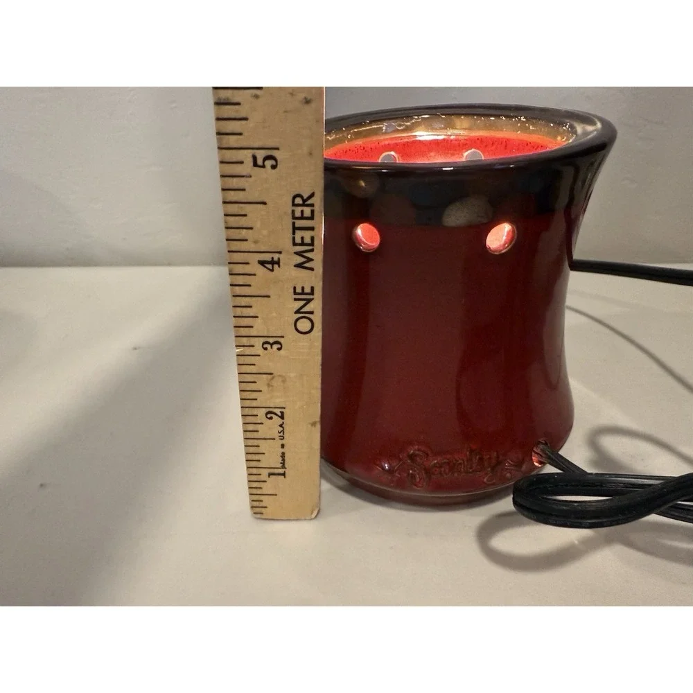 Vintage SCENTSY BRICK‎ RED  Light Small Size Bedroom Office Decor 5